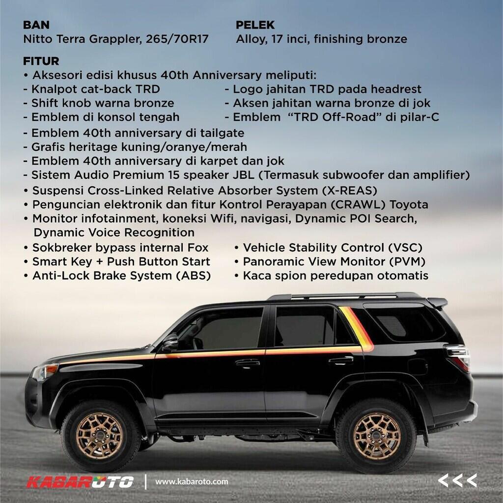 Toyota 4Runner Bernuansa Retro Diproduksi Terbatas