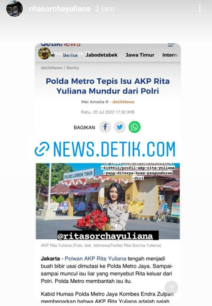 Punya Hubungan dengan Irjen Ferdy Sambo, AKP Rita Yuliana Saksi Kunci Penembakan ?