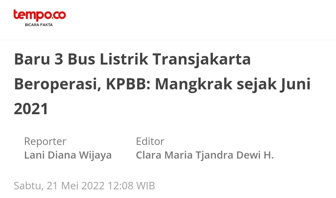 10 Ribu Bus Listrik TransJakarta Bakal Wara-wiri di 2030, Berapa Jumlahnya Sekarang?
