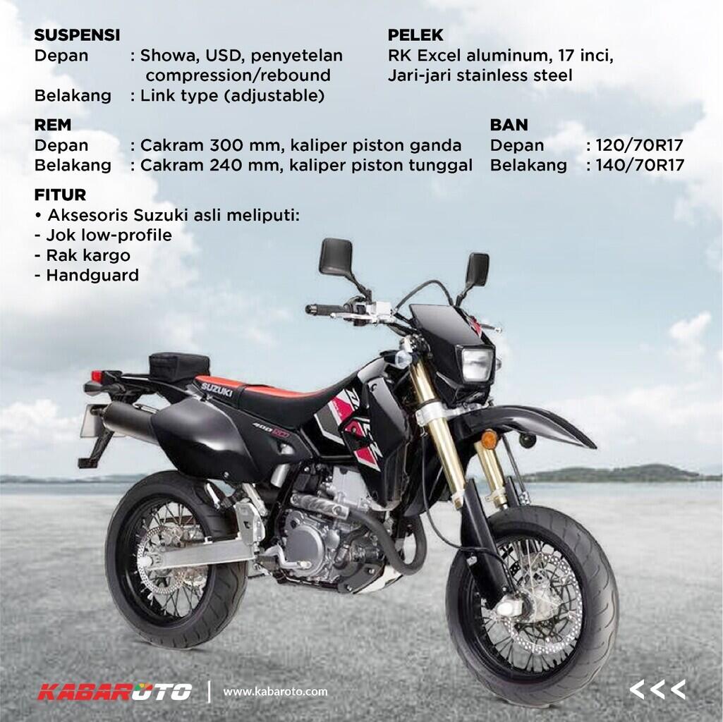 Suzuki DR-Z400SM SuperMoto 2022 Dibanderol Rp111 Juta