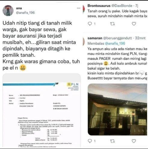Tiang PLN Dipasang Tanpa Bayar Sewa ,Diminta Pindah Narik Biaya Puluhan Juta