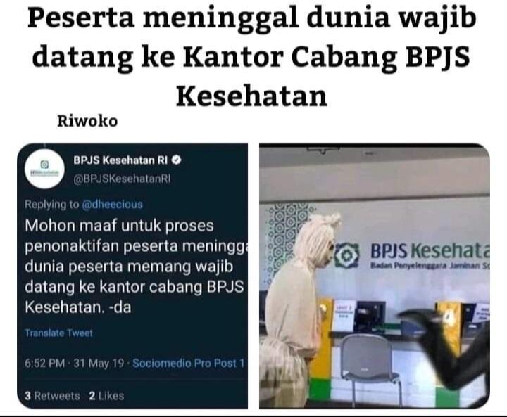 Peserta Meninggal Dunia Wajib ke Kantor BPJS, Netizen Ini Ajak Berhenti iuran!