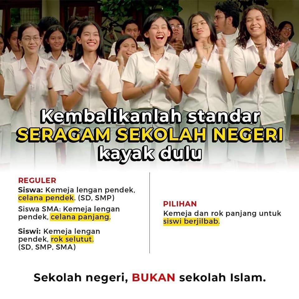 Menggugat Seragam Sekolah Negeri yang Panjang, Rindu Lihat Aurat Ciwi-ciwi Lagi?? 