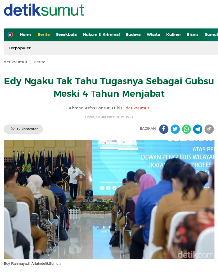 Apa Tak Ada yang Mau Mengawasi Seorang Edy Rahmayadi?