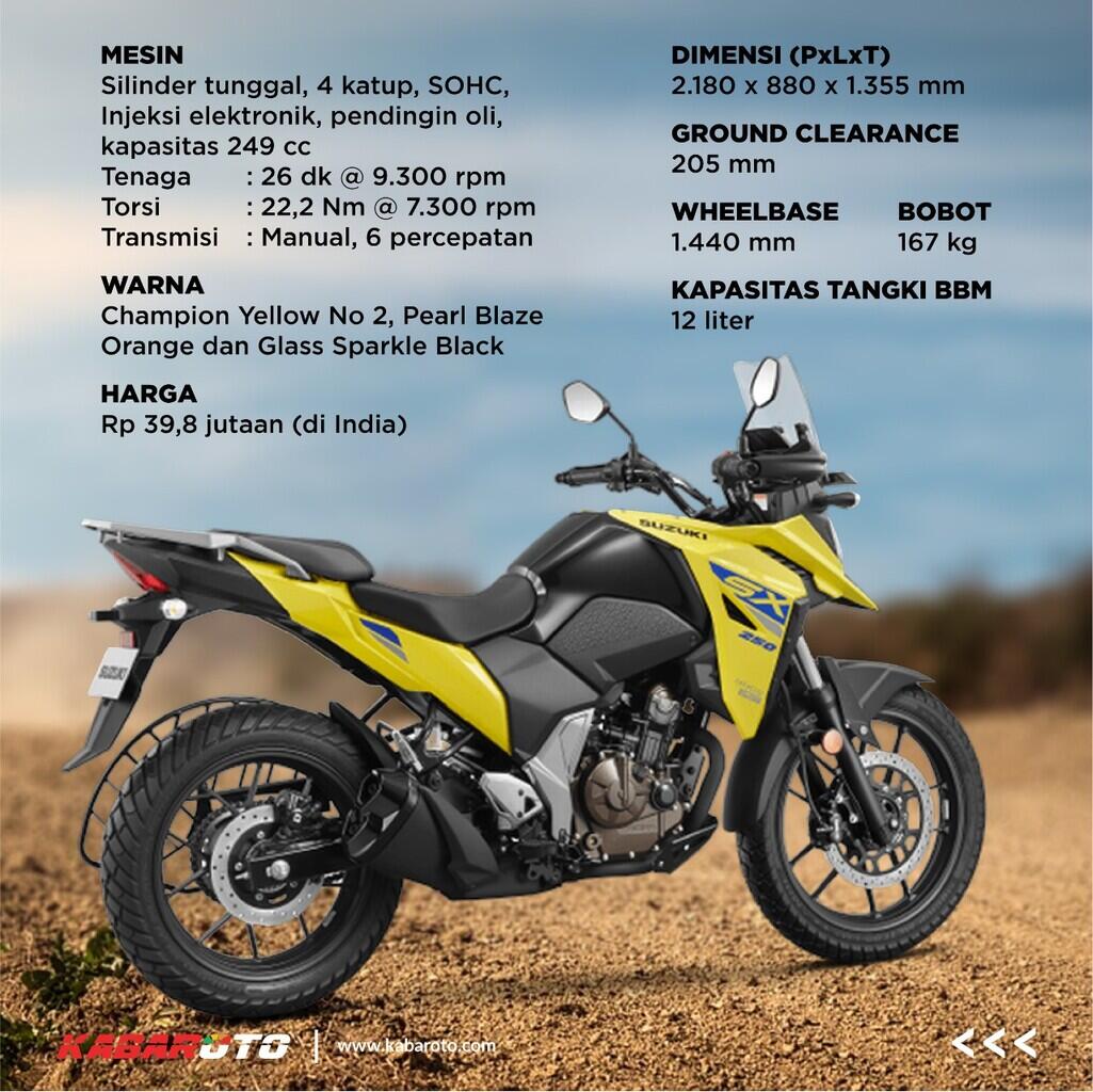 Suzuki V-Storm SX 250 2022 Meluncur Di India