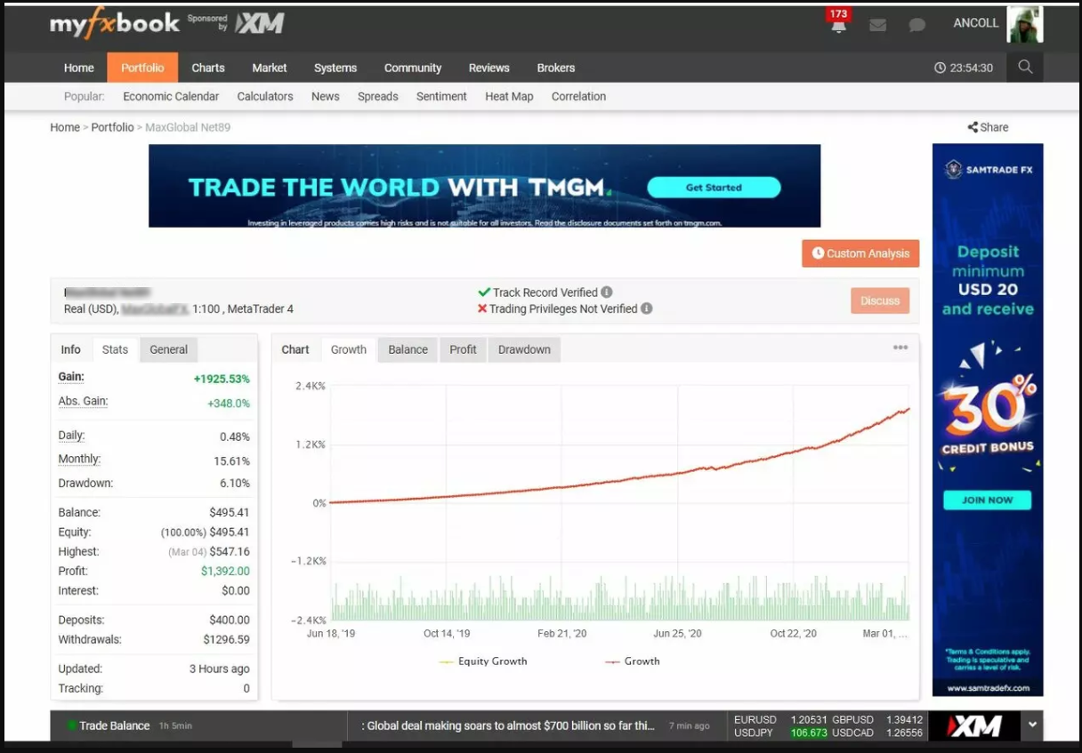 &#91;Info&#93; Porfolio saya , trading Manual serta Trading dengan ROBOT trading 