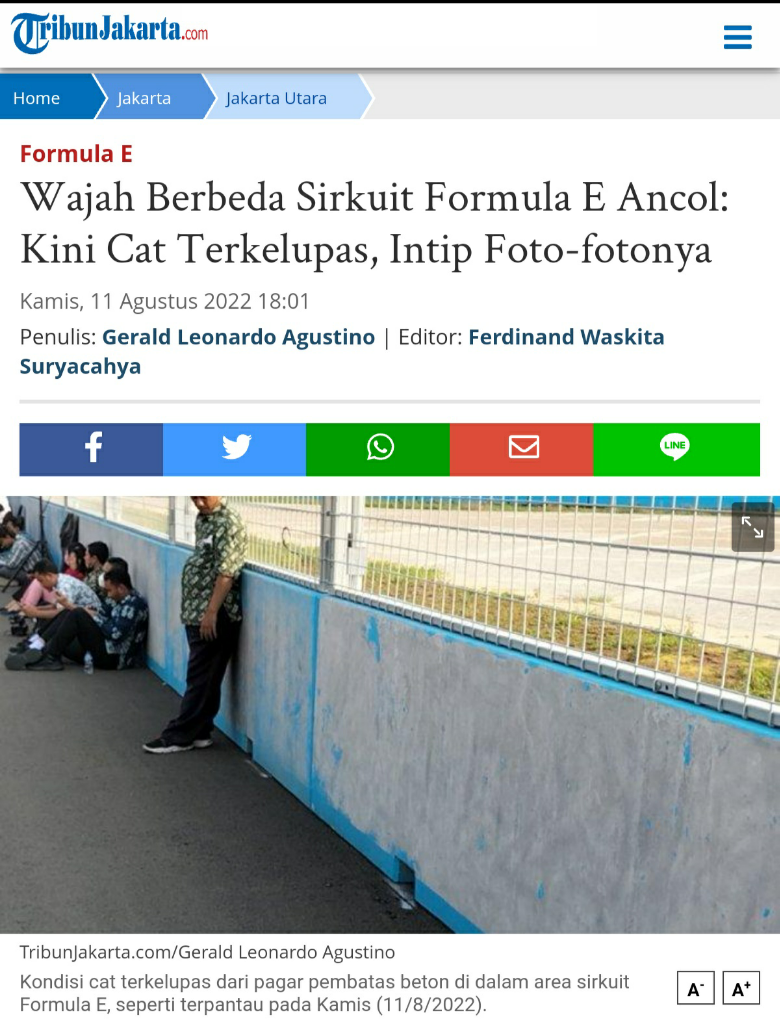Cat di Sirkuit Formula E Terkelupas, Anies Baswedan Langsung Dibully