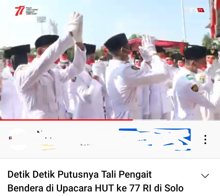 Insiden Saat Pengibaran Bendera di Solo, Tali Bendera Putus Cocoklogi Lepas Masker 