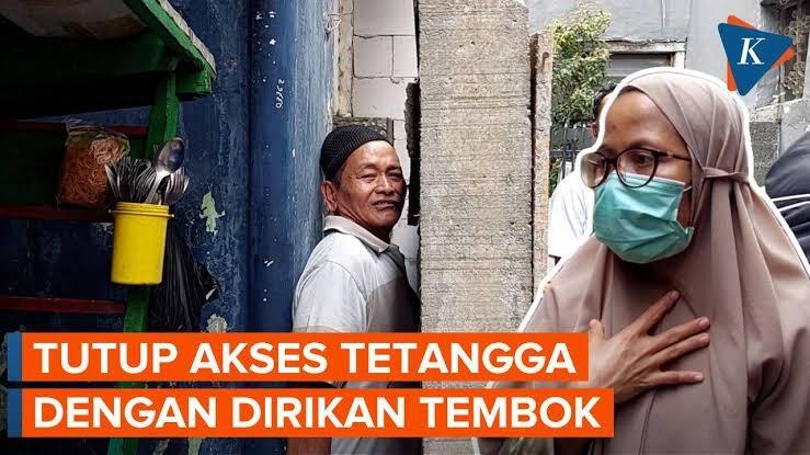 Tetangga Tutup Jalan Dengan Tembok, Hikmah Kalau Hidup Bertetangga Harus Baik!