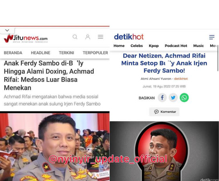 Kejamnya Bulyying Verbal Digital, Anak Sambo Alami Doxing, Gansis Tahu Apa Itu?