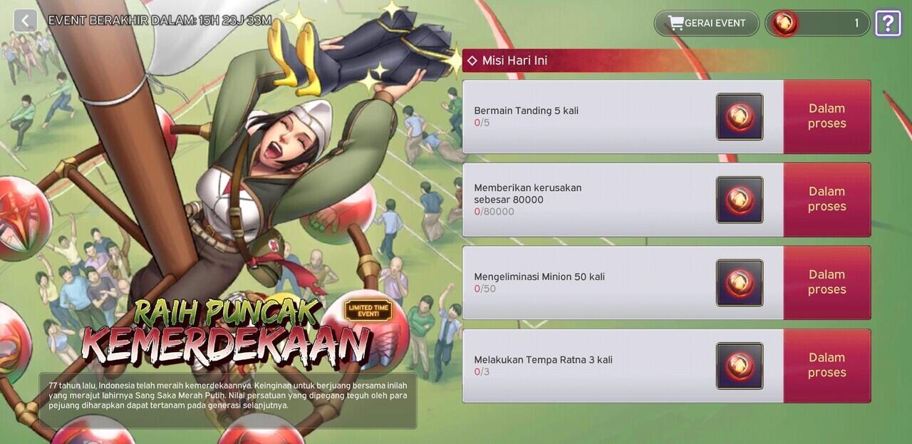 Lokapala ingame event &quot;Meraih Puncak Kemerdekaan&quot; dan Promo GrabxLokapala