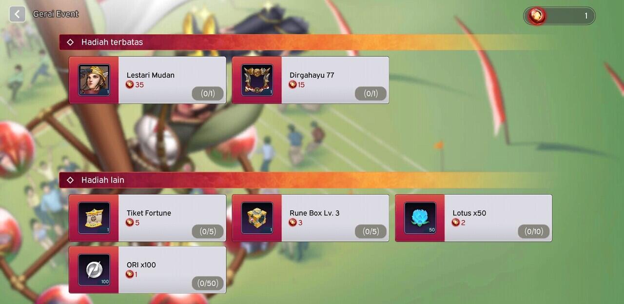 Lokapala ingame event &quot;Meraih Puncak Kemerdekaan&quot; dan Promo GrabxLokapala