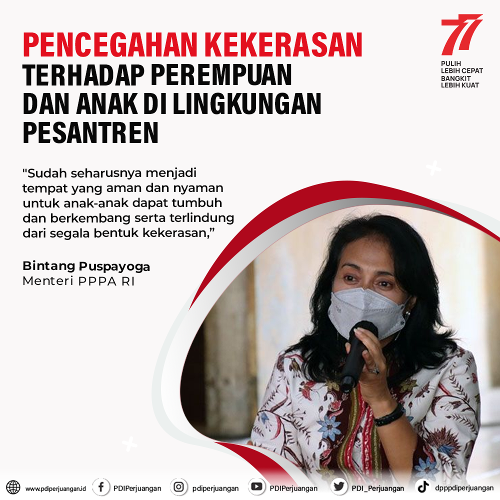 Menteri PPPA Bintang Puspayoga: Tokoh Agama Berperan Cegah Kekerasan di Pesantren