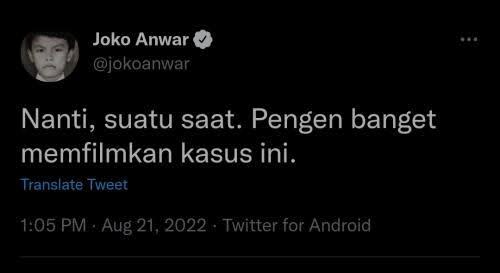 Sukses Dengan Pengabdi Setan, Joko Anwar Ingin Bikin Film Pengabdi Sambo?