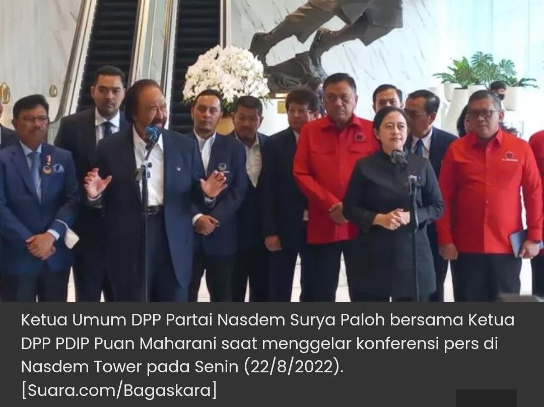 Nasdem dan PDI Perjuangan Bertemu, Pengamat: Peluang Duet Anies-Puan di Pilpres 2024