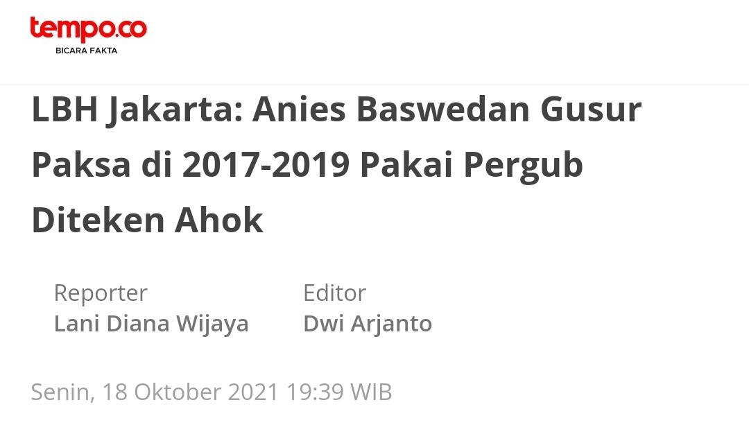 Anies: Negara Harus Berjanji Tidak Mengulangi Peristiwa di Bukit Duri