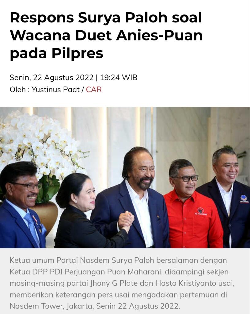 Muncul Usul Duet Puan-Anies di Pilpres 2024, Akankah Terwujud?