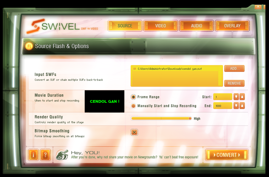 Swivell Software Untuk Convert SWF to MP4 - Adobe Flash CS6