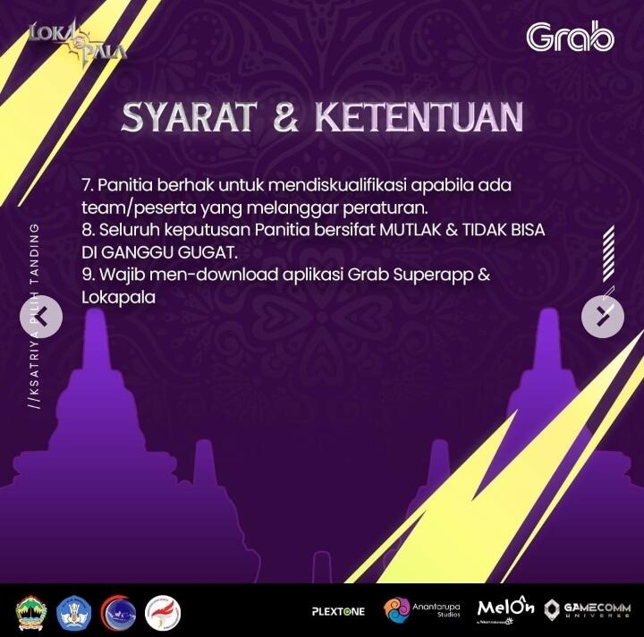 Lokapala Piala Gubernur Jawa Tengah 2022, Grab: &quot;Ksatriya Pilih Tanding&quot;