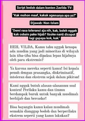 Video Viral Zavilda! Konten Dakwahnya “Pemaksaan Berhijab” Dikecam Netizen