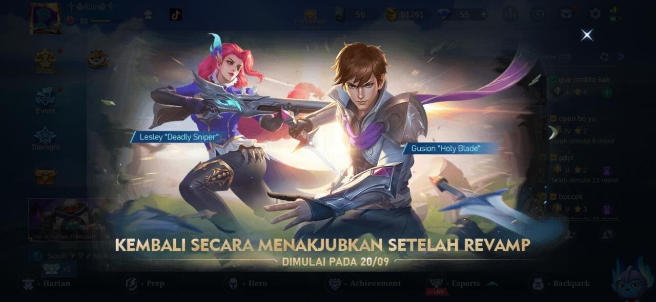 Daftar Skin Baru Mobile Legends September 2022, Ada Skin Harley Gratis! 
