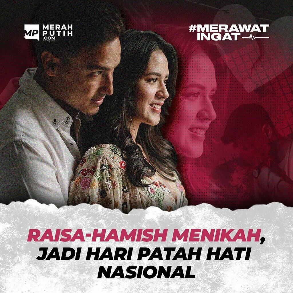 Raisa-Hamish Menikah, Indonesia Heboh Hari Patah Hati Nasional