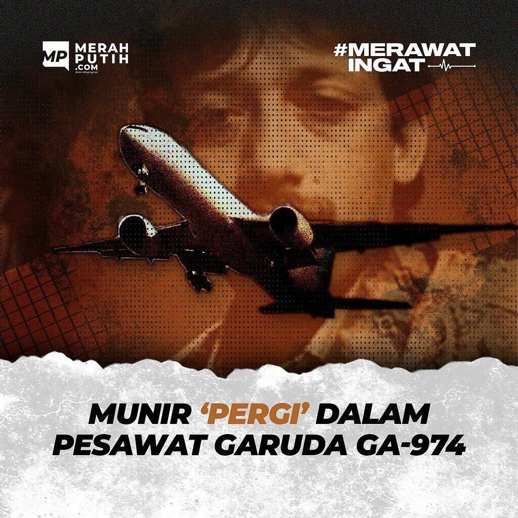 Munir 'Pergi' dalam Pesawat Garuda GA-974
