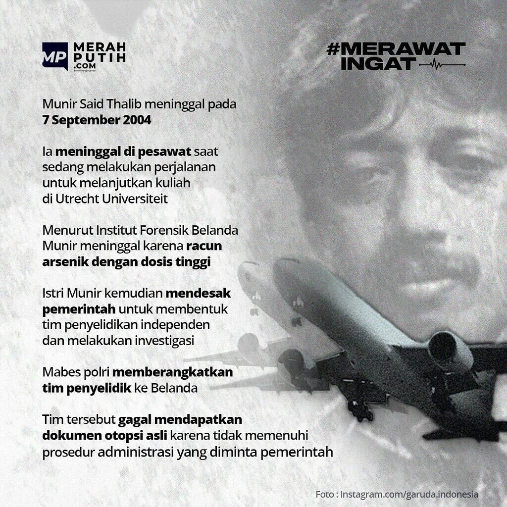 Munir 'Pergi' dalam Pesawat Garuda GA-974