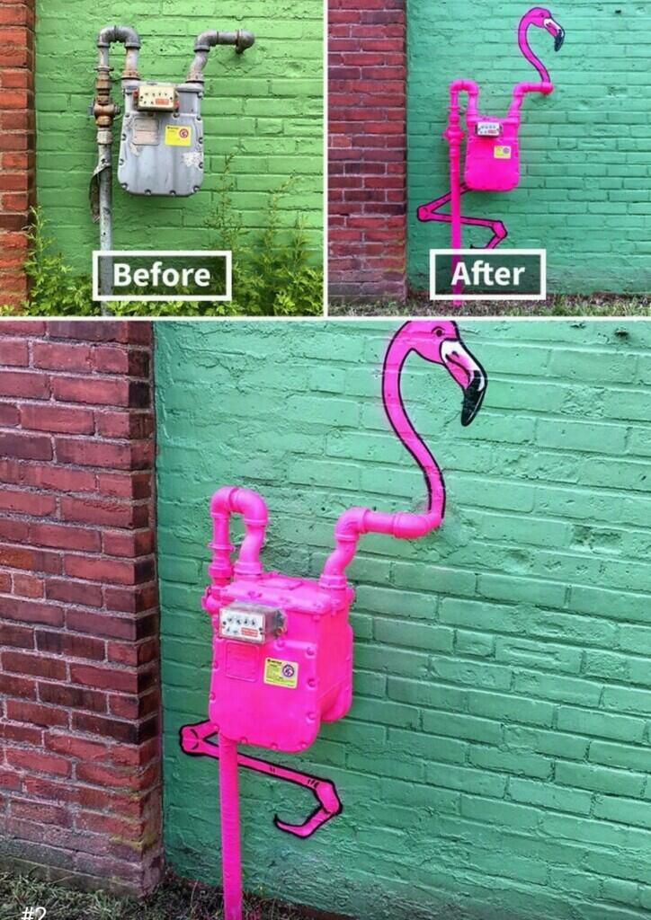 Keren Abis! Street Art Jalanan yang Digambar Pada Benda-Benda Tak Terduga