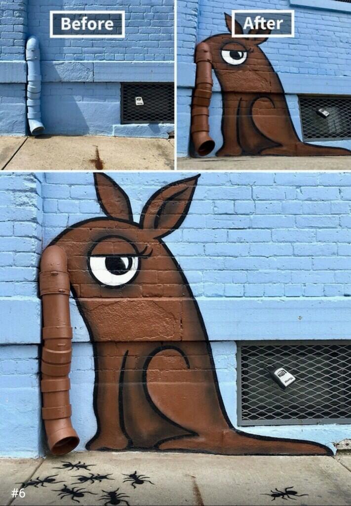 Keren Abis! Street Art Jalanan yang Digambar Pada Benda-Benda Tak Terduga