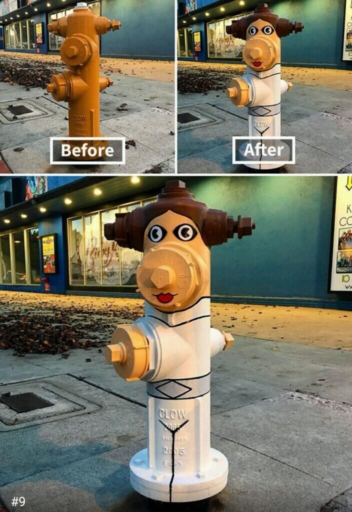 Keren Abis! Street Art Jalanan yang Digambar Pada Benda-Benda Tak Terduga