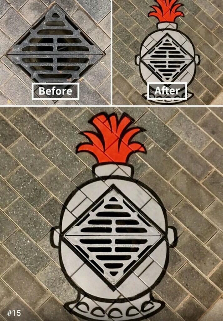 Keren Abis! Street Art Jalanan yang Digambar Pada Benda-Benda Tak Terduga