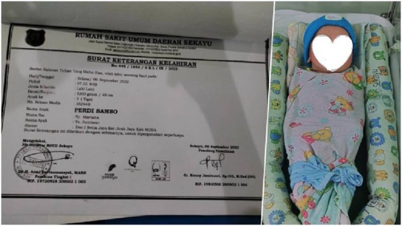 Bayi di Muba Diberi Nama Perdi Sambo, Ternyata Ini Alasan dan Harapan Orang Tuanya