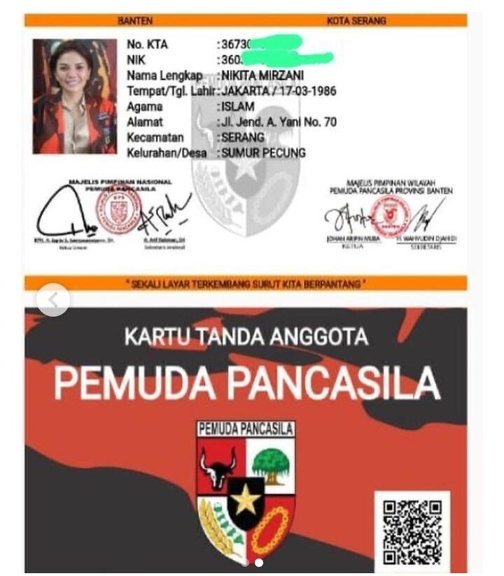 Nikita Mirzani Gabung ke Pemuda Pancasila Banten, Warganet: Cari Aman Nyai?