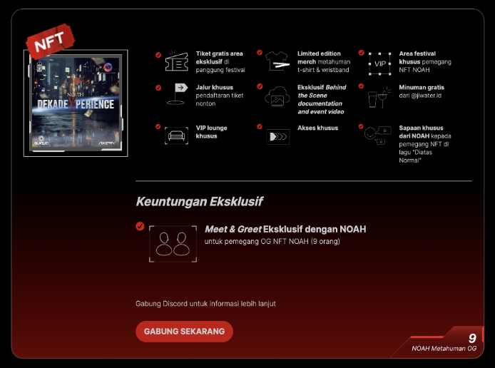 Sahabat NOAH Wajib Koleksi NFT NOAH DEKADEXPERIENCE 2022!