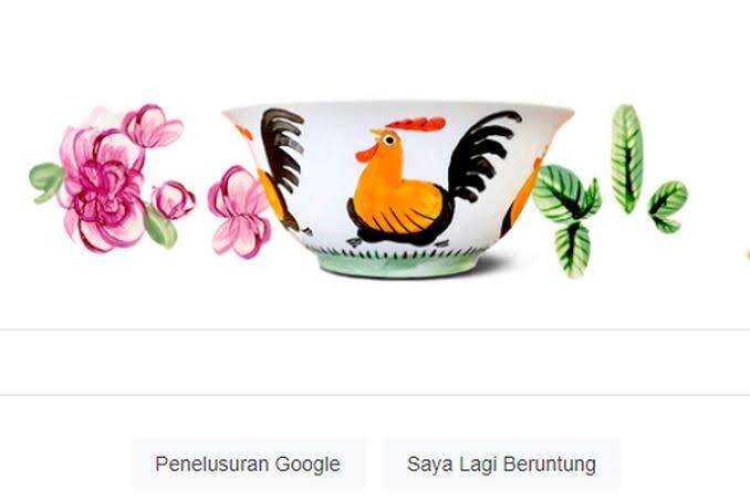 Uniknya Google Doodle Hari Ini, Gambar Mangkuk Ayam Jago yang Punya Sejarah Panjang