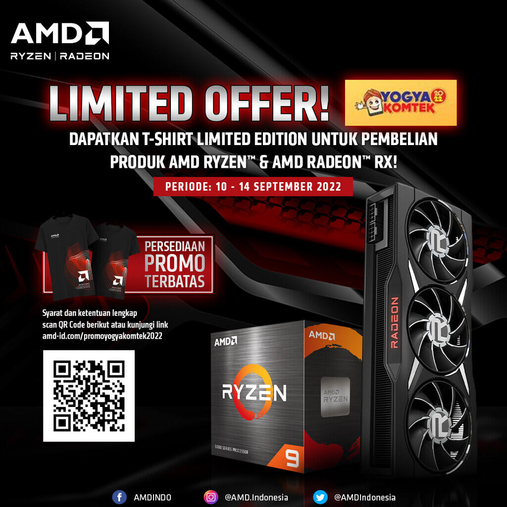Yuk Ke YOGYAKOMTEK 2022! Beli Produk AMD Bisa Dapet Bonus!