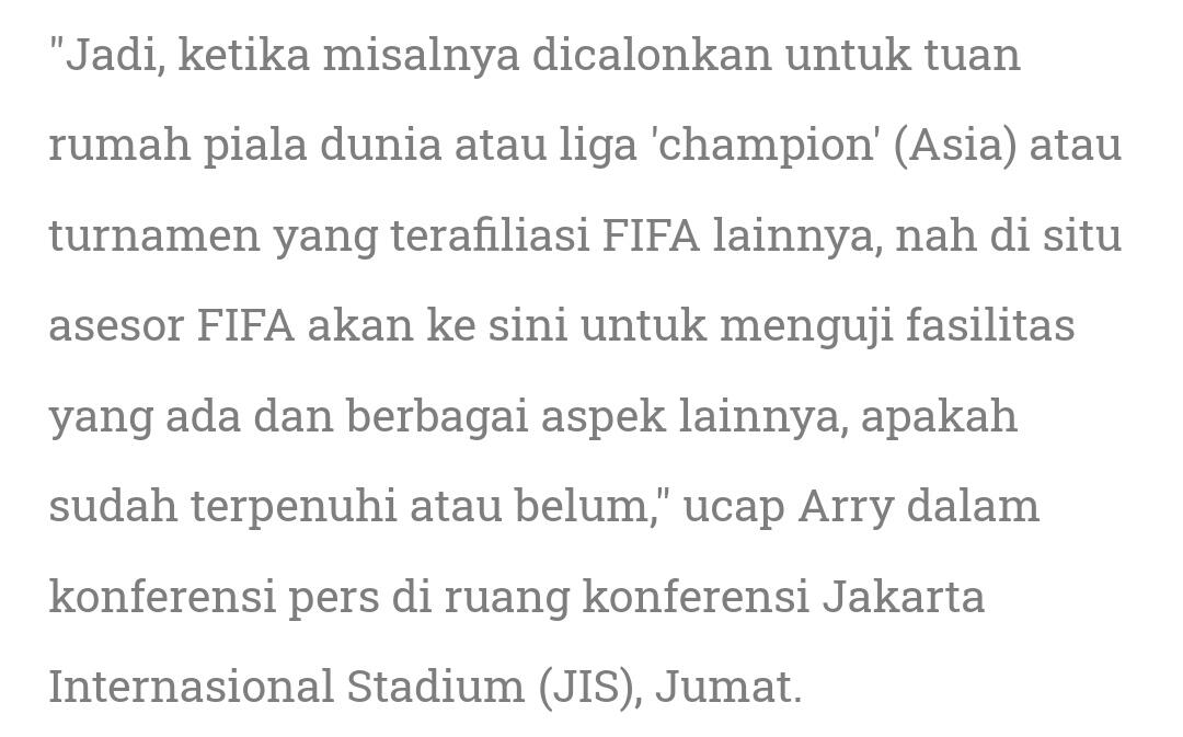 JIS Dinilai PSSI Tak Layak, Biaya Proyeknya Berapa Triliun?