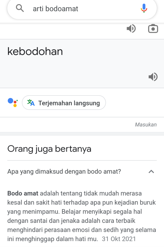 Menurut Gansis Kata &quot;Bodo Amat&quot; Sopan Tidak Jika Disampaikan untuk Orangtua?