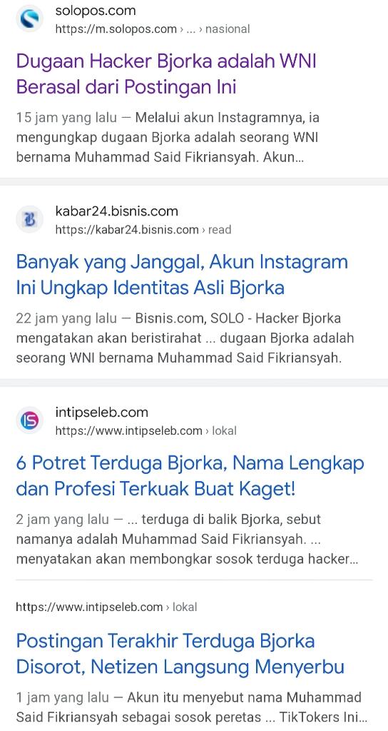 Identitas Hacker Bjorka Terungkap! Disebut Orang Cirebon Bernama Said Fikriansyah