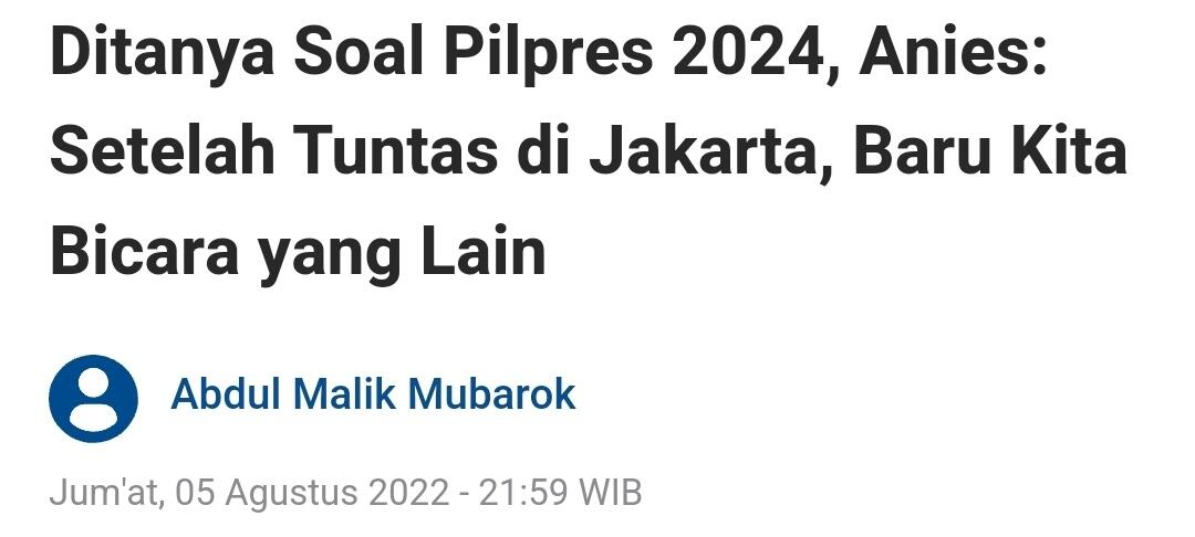 Media Asing Beritakan Anies 'Gubernur Populer' Siap Maju Jadi Capres