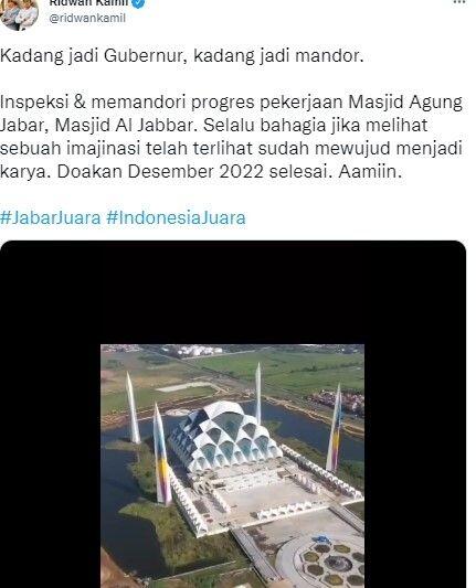 Pamer Pambangunan Masjid Megah, Kamil Habis Dikritik : Jalanan ...