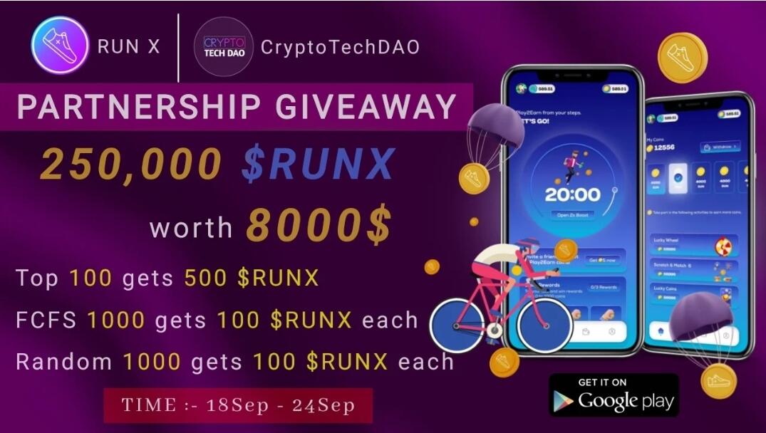 RunX M2E x CryptoTech Big Airdrop (PRIZE $8000)