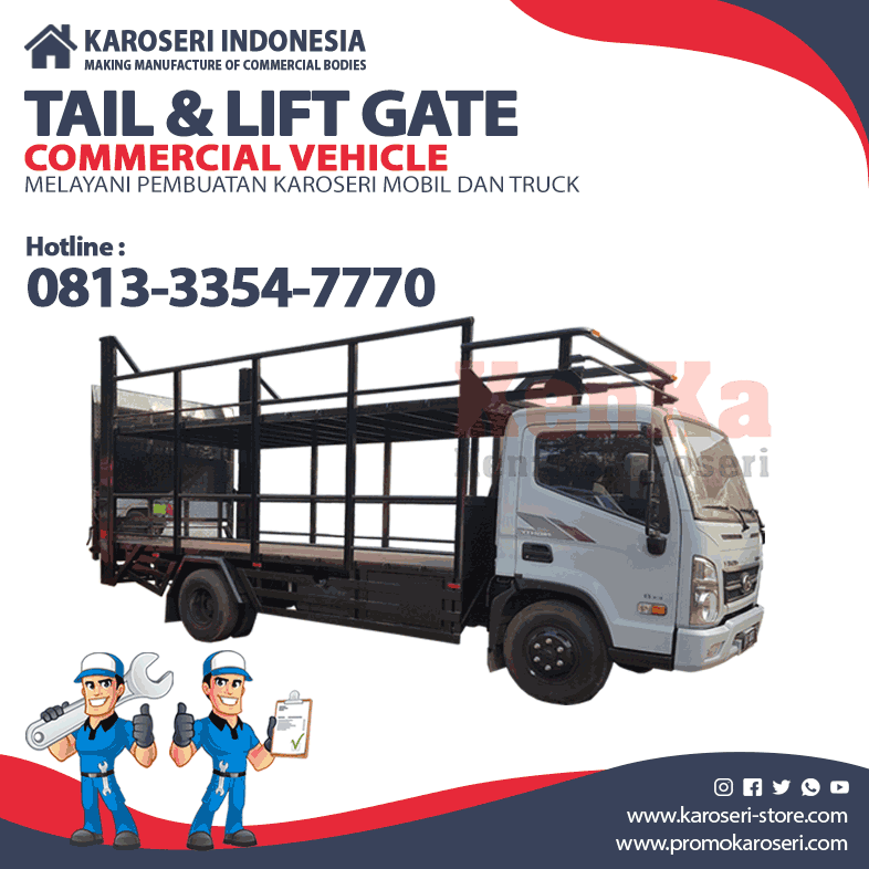 Karoseri Lift Gate || Jasa Pembuatan Karoseri Mobil dan Truk Indonesia