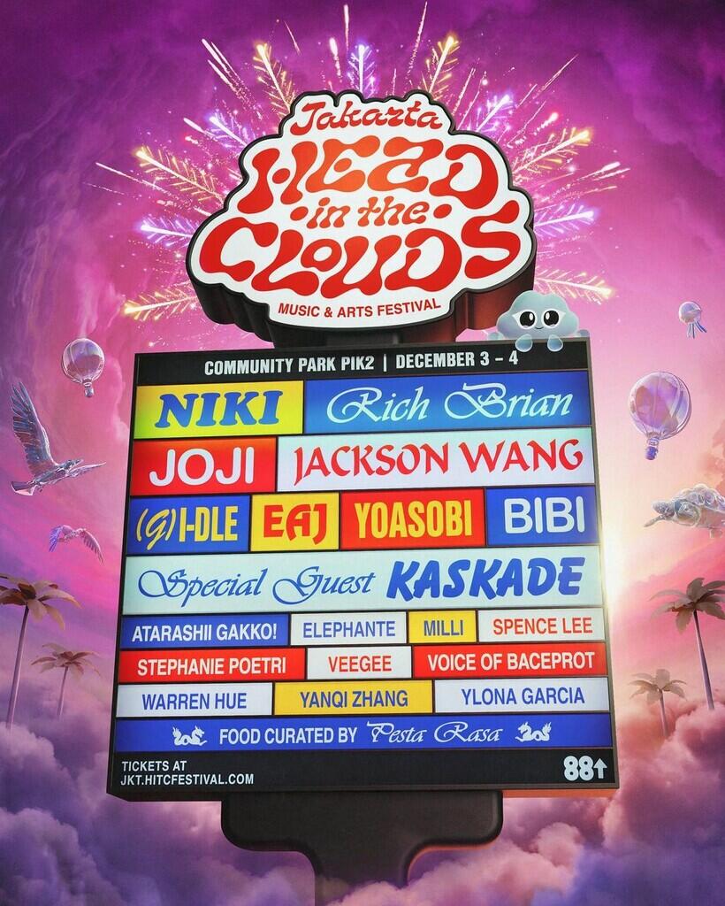 88rising &amp; KASKUS Umumkan Lineup Head In The Clouds Festival Jakarta 2022!