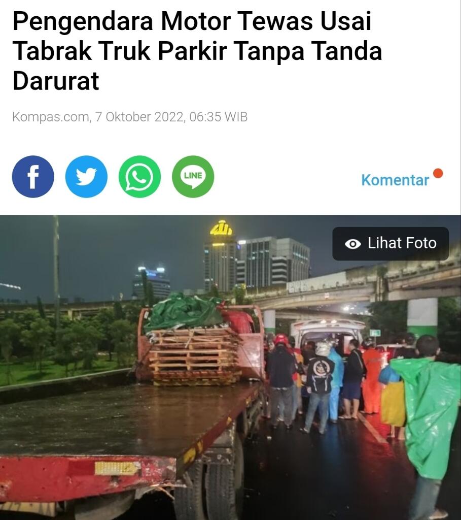 Kenapa ya, Banyak Kasus Motor Tabrak Truk?