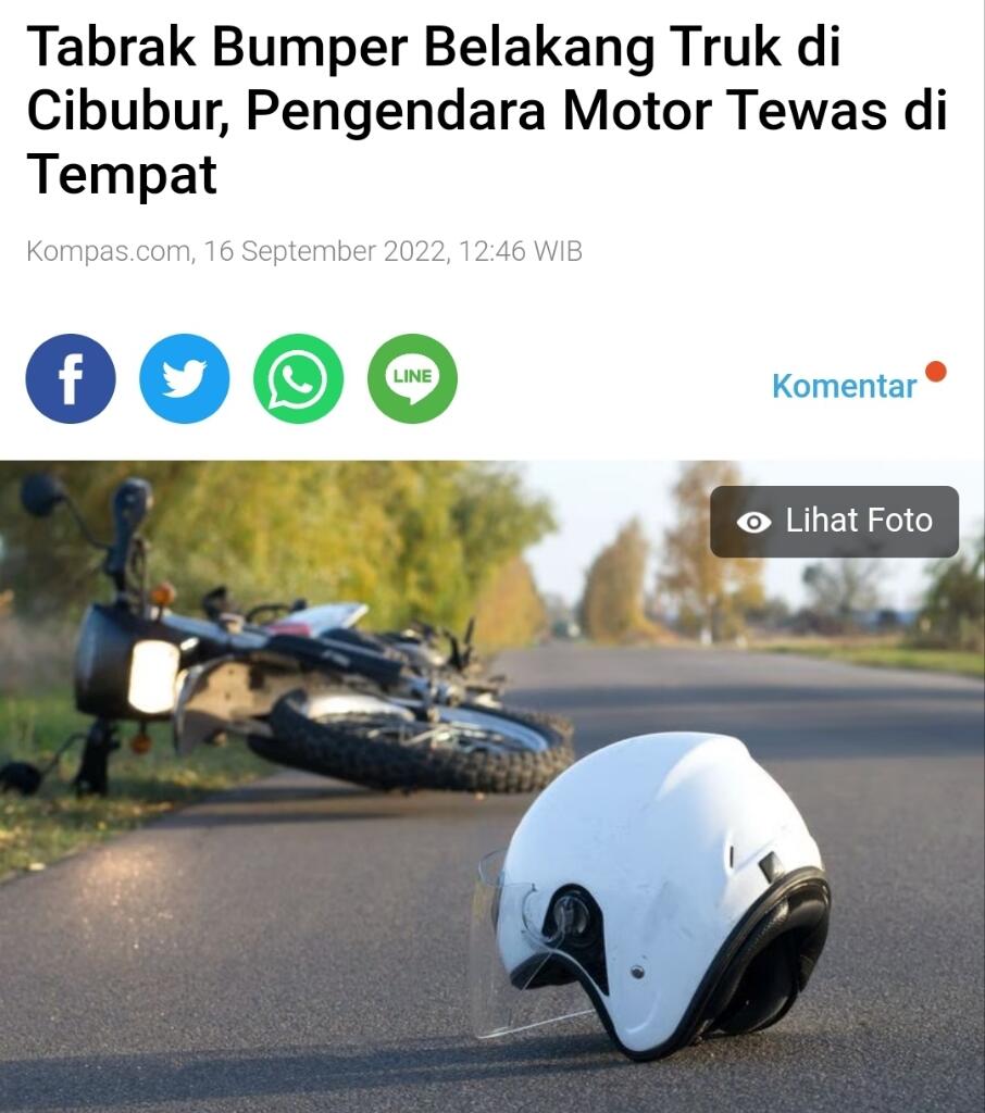 Kenapa ya, Banyak Kasus Motor Tabrak Truk?