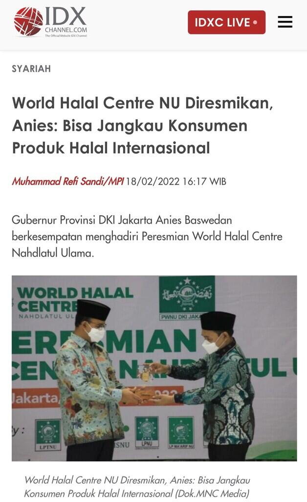 Lima Tahun Jadi Gubernur, Tokoh NU: Anies Bawa Jakarta Aman dan Damai