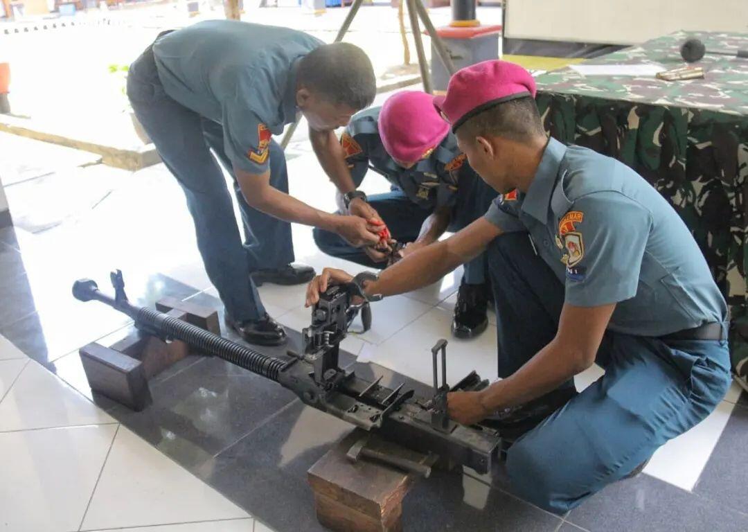 77 Tahun TNI: Korps Marinir Masih Memakai Senapan Mesin Berat DShK-38 yang Legendaris