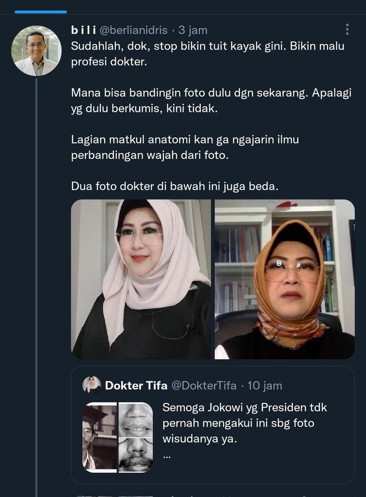 Dokter Tifa Tuding Foto Saat Jokowi Wisuda Tak Mirip Secara Ilmu Anatomi..